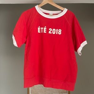 Clare V short sleeved sweatshirt.